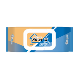 실버큐 엠보싱 프리미엄 물티슈 블루