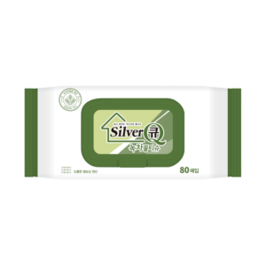 실버큐 엠보싱 프리미엄 물티슈 녹차